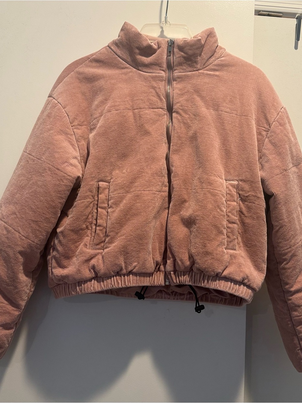 Better Be Dusty Pink Corduroy Puffer Jacket